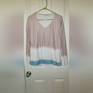 Striped Long Sleeve Shirt Pink White Blue